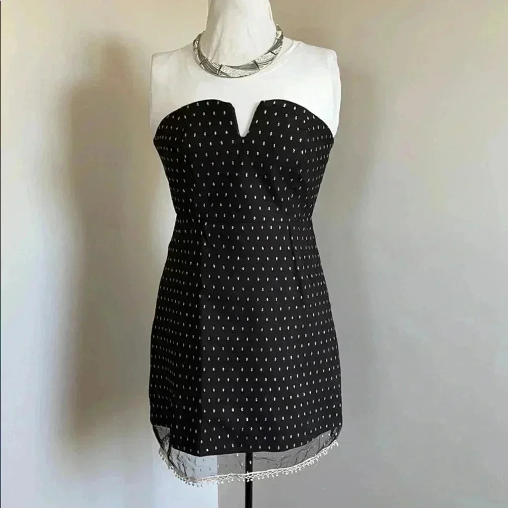 L’Atiste Black And Gold Strapless Dress​​